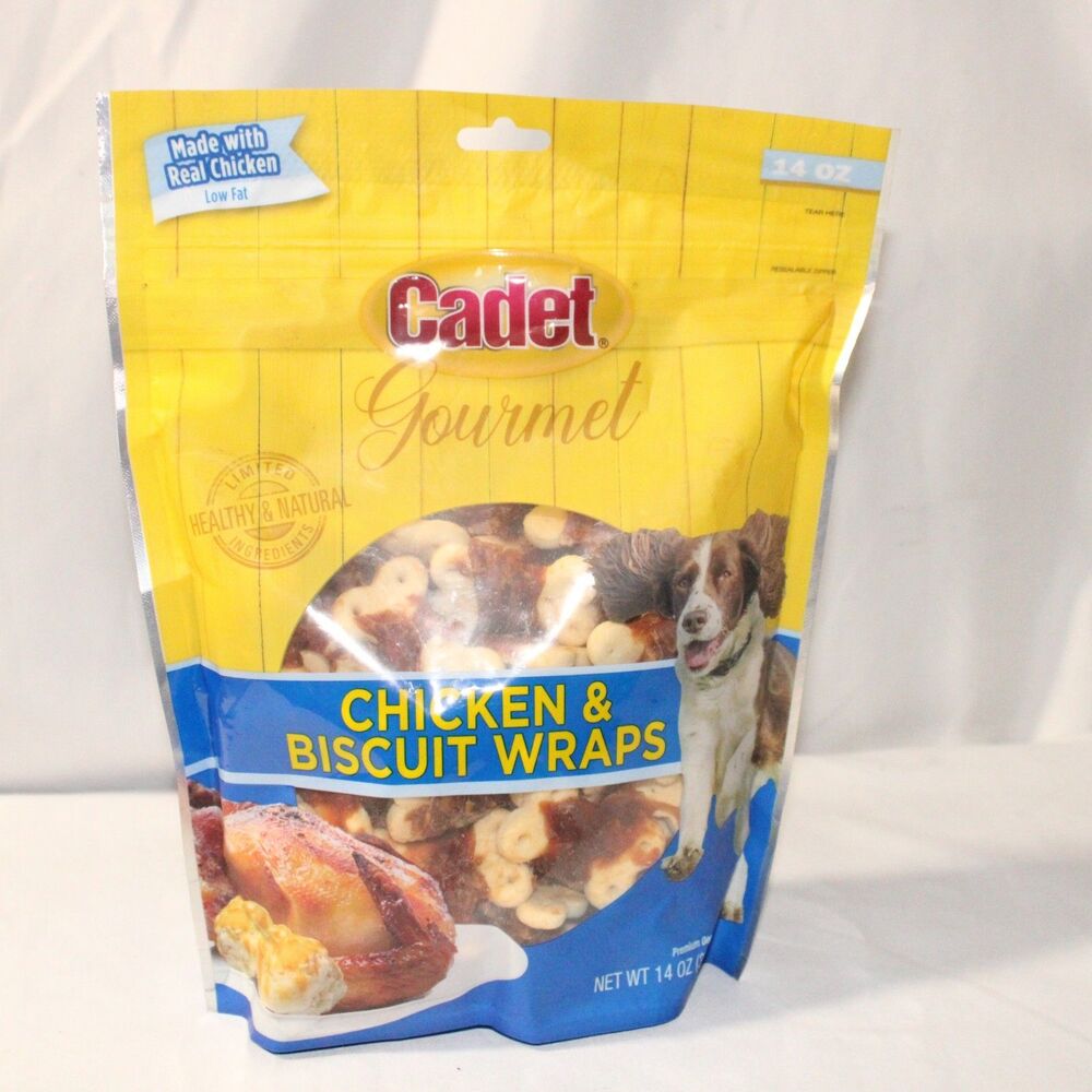 Cadet Gourmet Chicken and Biscuit Wraps Dog Treats 14 oz Bag Oven Baked Low Fat